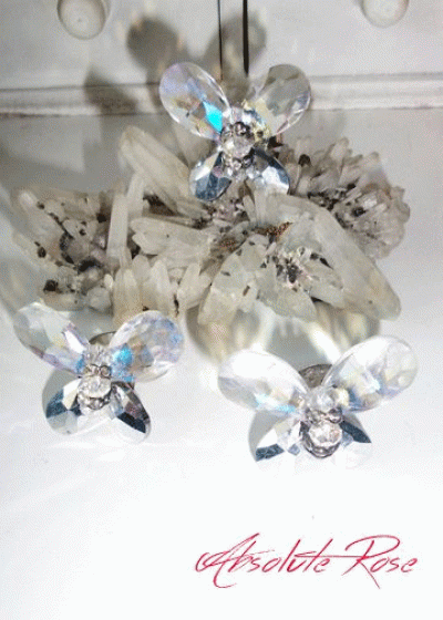 Пръстен пеперуда с кристали Butterfly Silver